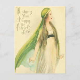 Vintage Maiden St. Patrick's Day Karte