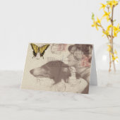 Vintage Mail-Collage Karte (Gelbe Blume)