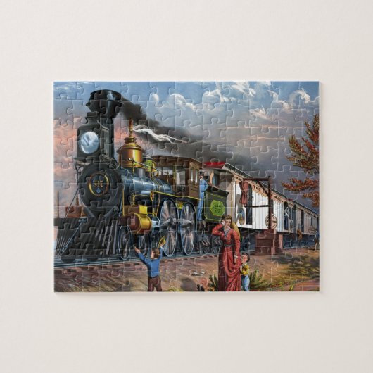Vintage Mail Reisen - Illustration Art Puzzle (Horizontal)