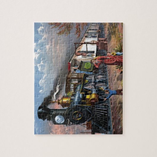 Vintage Mail Reisen - Illustration Art Puzzle (Vertikal)