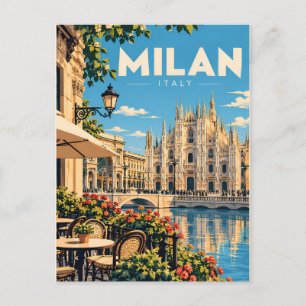 Vintage Mailand Italien Kathedrale Postkarte