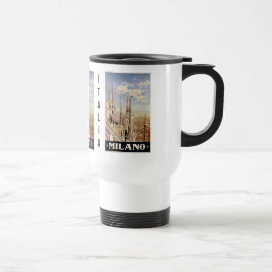 Vintage Mailand-Mailand-Italien Zoll-Tasse Reisebecher (Rechts)
