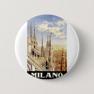 Vintage Mailand Reise Button