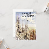 Vintage Mailänder Grußkarte Karte (Vorderseite/Rückseite Beispiel)