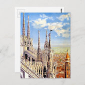 Vintage Mailänder Reise Postkarte (Vorne/Hinten)