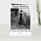 Vintage Mailbox Happy Birthday Black Karte (Rückseite)