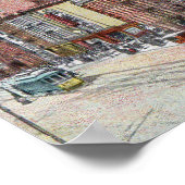 Vintage Main St Postkarte Poster (Ecke)