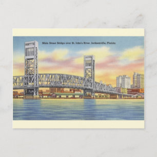 Vintage Main Street Bridge Jacksonville Postkarte