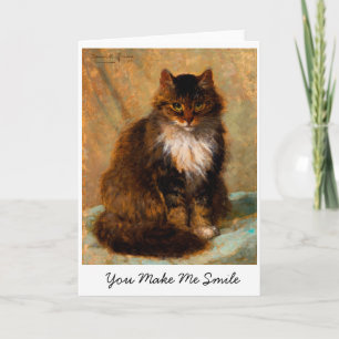Vintage Maine Coon Katze Du bringst mich zum Läche Karte