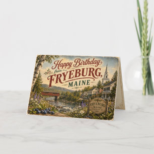 Vintage Maine Geburtstagskarte Karte