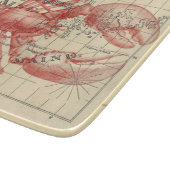 Vintage Maine-Karte mit Hummer-Ausschnitt-Brett Schneidebrett (Ecke)