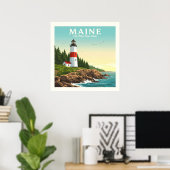 Vintage Maine Poster (Heimbüro)