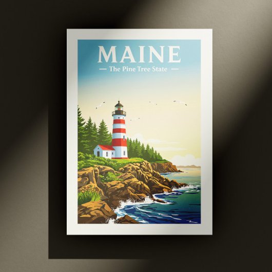 Vintage Maine Postkarte