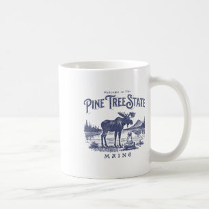 Vintage Maine Retro State Parks USA Reisen Wandern Kaffeetasse