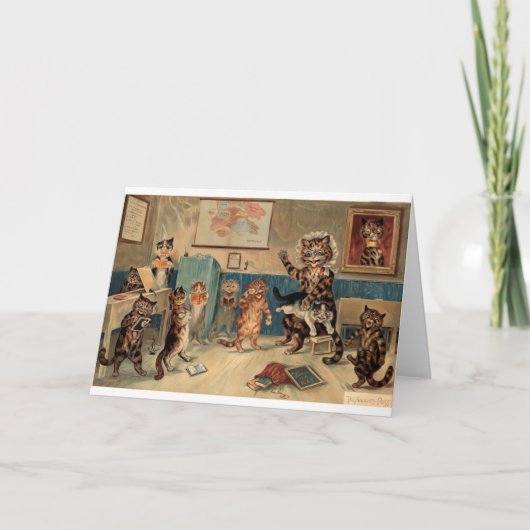 Vintage Mainzer-Katzen - schüchterner Schüler, Karte (Vorderseite)