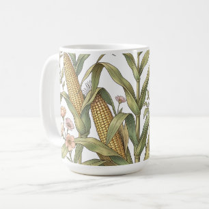 Vintage-Maisstängel-Botanik Kaffeetasse