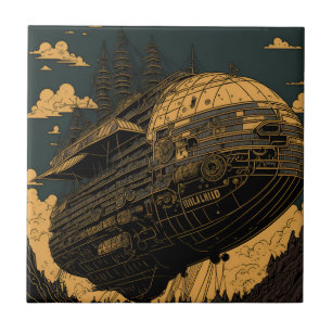 Vintage Majestät - Retro-Kunst Fliese