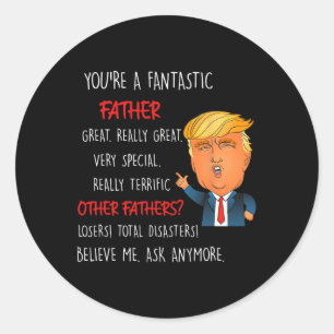 Vintage Make Father's Day Great Again Dad Lustig D Runder Aufkleber
