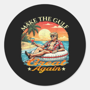 Vintage Make The Gulf Great Again Lustig Retro Runder Aufkleber
