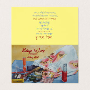 Vintage Make-up-Tasche für Kosmetikerin Visitenkarten