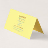 Vintage Make-up-Tasche für Kosmetikerin Visitenkarten (Rückseite)