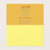 Vintage Make-up-Tasche für Kosmetikerin Visitenkarten (Innenseite Aufgefaltet)