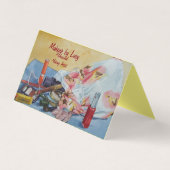 Vintage Make-up-Tasche für Kosmetikerin Visitenkarten (Vorderseite)