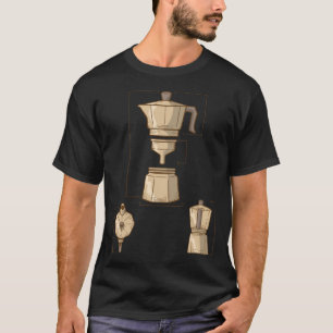 Vintage Maker Moka Pot Barista Geschenk liebe Kaff T-Shirt
