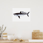 Vintage Mako-Hai Poster (Küche)