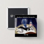 Vintage Malaria-Mücke Button (Vorne & Hinten)