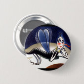 Vintage Malaria-Mücke Button (Vorne & Hinten)