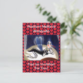 Vintage Malaria-Mücke Einladungspostkarte (Stehend Vorderseite)