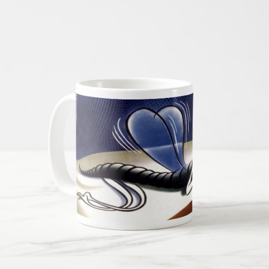 Vintage Malaria-Mücke Kaffeetasse (Vorderseite Links)