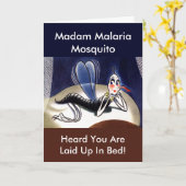 Vintage Malaria-Mücke Karte (Gelbe Blume)