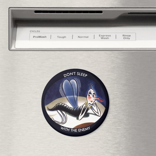 Vintage Malaria-Mücke Magnet (In Situ (Geschirrspüler))