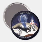 Vintage Malaria-Mücke Magnet (Vorderseite/Rückseite)