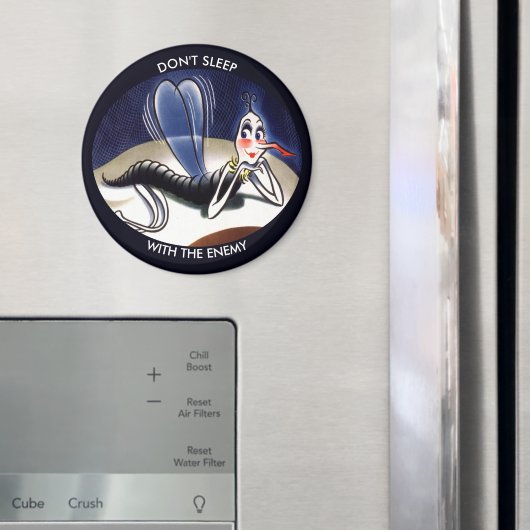 Vintage Malaria-Mücke Magnet (In Situ (Kühlschrank))