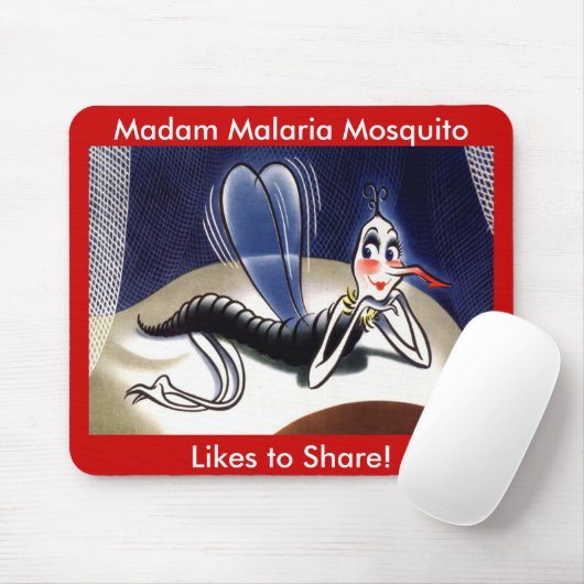 Vintage Malaria-Mücke Mousepad (Mit Mouse)