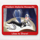 Vintage Malaria-Mücke Mousepad (Vorne)