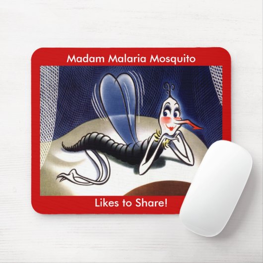 Vintage Malaria-Mücke Mousepad (Mit Mouse)