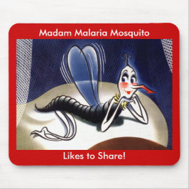 Vintage Malaria-Mücke Mousepad
