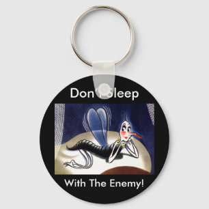 Vintage Malaria-Mücke Schlüsselanhänger