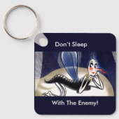 Vintage Malaria-Mücke Schlüsselanhänger (Vorderseite)