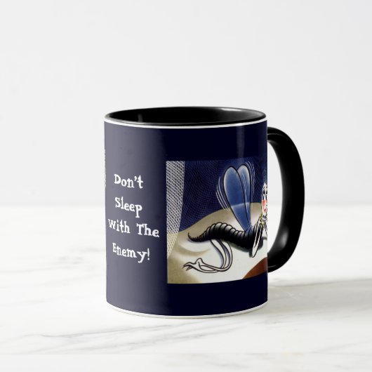 Vintage Malaria-Mücke Tasse (VorderseiteRechts)