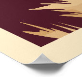 Vintage Maldives Sea Turtle Poster (Ecke)