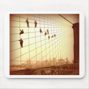 Vintage-Maler Brooklyn Bridge Mousepad