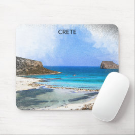 Vintage Malerei auf Kreta Griechenland Mousepad