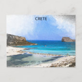 Vintage Malerei auf Kreta Griechenland Postkarte (Vorderseite)