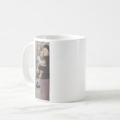 Vintage Malerei - Chinesischer Vater und Tochter Kaffeetasse (Vorderseite Links)