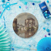 Vintage Malerei des Kunstpalastes Pappteller (Party)